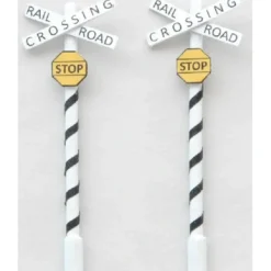 Discount JL Innovative Design 858 HO Custom Tiger Striped Steam Era Crossbuck & Stop (2) - Your Source for Gaming Essentials Trains