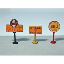 Hot JL Innovative Design 464 Vintage Gas Station Curb Signs Shell (Pack of 3) - Your Source for Gaming Essentials Trains