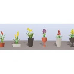 Best Sale JTT Scenery Products 95567 HO 7/8" Assorted Potted Flower Plants #2 (Pack of 6) - Your Source for Gaming Essentials