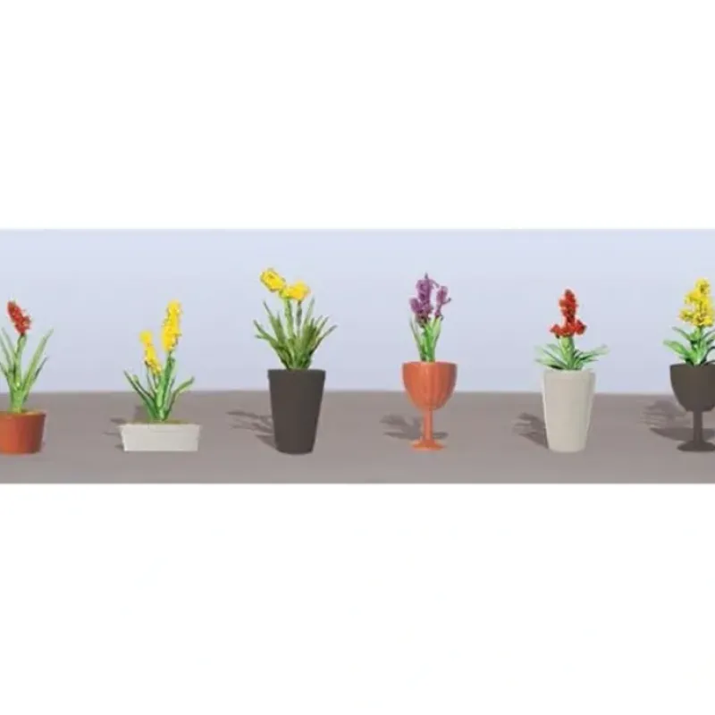 Best Sale JTT Scenery Products 95567 HO 7/8" Assorted Potted Flower Plants #2 (Pack of 6) - Your Source for Gaming Essentials