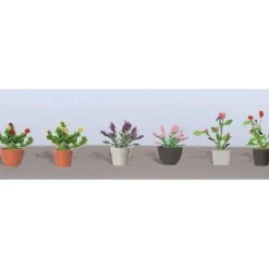 Online JTT Scenery Products 95566 O Assorted Potted Flower Plants (Pack of 6) - Your Source for Gaming Essentials Trains