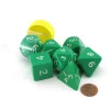 Dice>Jumbo Polyhedral 7-Die Dice Set 23mm-28mm- Green with White Numbers - Your Source for Gaming Essentials