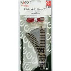 Clearance Kato 20-240 N 6" Unitrack Compact Left Hand Electric Remote Switch Turnout - Your Source for Gaming Essentials Trains