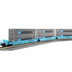 Hot Kato 106-6157 N Gunderson Maxi-I 5 Unit Double Stack Well Car w/40' Containers - Your Source for Gaming Essentials Trains