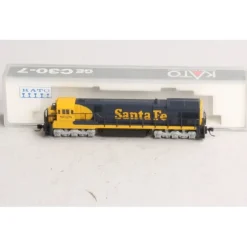 Discount Kato 176-302 N Scale AT&SF C30-7 Diesel Locomotive #8028 EX/Box - Your Source for Gaming Essentials Trains