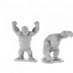 Tabletop Miniatures-Killer Apes (2 Figures) #77690 Dark Heaven Legends Bones Unpainted Plastic Miniature Figure - Your Source for Gaming Essentials