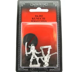 Tabletop Miniatures-Kunichi Female Ninja (2) #04-302 Classic Ral Partha Fantasy RPG Metal Figure - Your Source for Gaming Essentials