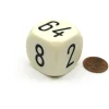 Dice>Large Backgammon 30mm Doubling Cube Dice - Ivory - Your Source for Gaming Essentials