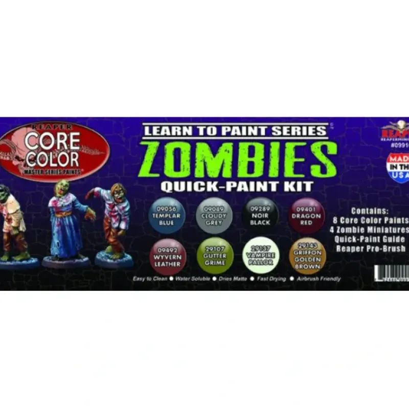 Tabletop Miniatures-Learn to Paint Zombies #09916 Quick-Paint Kit - Your Source for Gaming Essentials