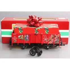 Discount LGB 4021CT G Scale Low Side Christmas Gondola with Gift Box EX/Box - Your Source for Gaming Essentials Trains
