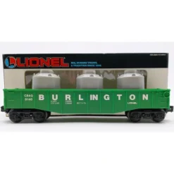Best Lionel 6-9140 O Burlington Gondola w/3 Canisters #9140 EX/Box - Your Source for Gaming Essentials Trains