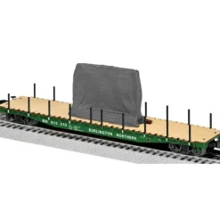 Lionel 6-82703 O Burlington Northern PS-4 Flatcar w/Stakes & Tarped Load #613210 - Your Source for Gaming Essentials Trains