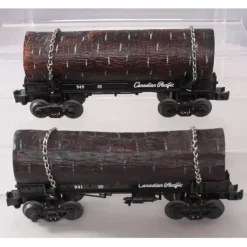 Discount Lionel 6-27826 O Gauge Canadian Pacific Skeleton Log Car 2-Pack LN - Your Source for Gaming Essentials Trains