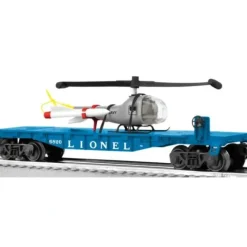 Clearance Lionel 6-27935 O Gauge Flat Car w/ Helicopter & Little John Rockets #6820 - Your Source for Gaming Essentials Trains