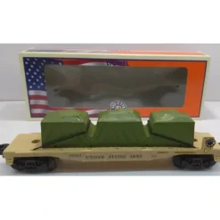 Clearance Lionel 6-39391 O Gauge US Army Flatcar w/ Tarped Freight Load - Your Source for Gaming Essentials Trains