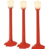 Lionel 6-37151 O Red Christmas Classic Street Lamps (Pack of 3) - Your Source for Gaming Essentials Trains