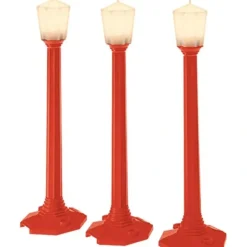 Lionel 6-37151 O Red Christmas Classic Street Lamps (Pack of 3) - Your Source for Gaming Essentials Trains