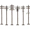 Lionel 6-37939 O Scale 7 1/4" Detailed Telephone Poles (Pack of 6) - Your Source for Gaming Essentials Trains