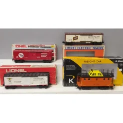 Hot Lionel O Assorted Freight Cars: 9415, 9851, 9483, 477990 [4]/Box - Your Source for Gaming Essentials Trains