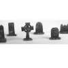 Tabletop Miniatures-Lost Graveyard Set 1 (6 Tombstones) #06-012 Classic Ral Partha Fantasy Metal - Your Source for Gaming Essentials