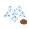 Dice>Luminary Borealis 18mm 4 Sided D4 Dice, 6 Piece - Icicle with Light Blue Numbers - Your Source for Gaming Essentials