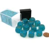 Dice>Luminary Borealis 16mm D6 Chessex Dice Block (12 Dice) - Teal with Gold Pip - Your Source for Gaming Essentials