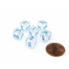 Dice>Luminary Borealis 9mm Mini 6 Sided D6 Dice, 6 Pieces - Icicle with Light Blue - Your Source for Gaming Essentials