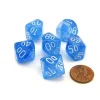 Dice>Luminary Borealis 16mm Tens D10 (00-90) Dice, 6 Pieces - Sky Blue with White - Your Source for Gaming Essentials