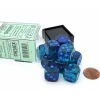 Dice>Luminary Gemini 16mm D6 Dice Block (12 Dice) - Blue-Blue with Light Blue Numbers - Your Source for Gaming Essentials