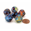 Dice>Luminary Nebula 18mm D12 Chessex Dice, 6 Pieces - Primary with Blue Numbers - Your Source for Gaming Essentials