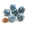 Dice>Lustrous 20 Sided D20 Chessex Dice, 6 Pieces - Slate with White Numbers - Your Source for Gaming Essentials