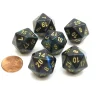 Dice>Lustrous 20 Sided D20 Chessex Dice, 6 Pieces - Shadow with Gold Numbers - Your Source for Gaming Essentials