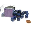 Dice>Lustrous 12mm D6 Chessex Dice Block (36 Dice) - Purple with Gold Pips - Your Source for Gaming Essentials
