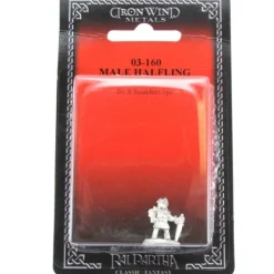 Tabletop Miniatures-Male Halfling Fighter #03-160 Classic Ral Partha Fantasy RPG Metal Figure - Your Source for Gaming Essentials