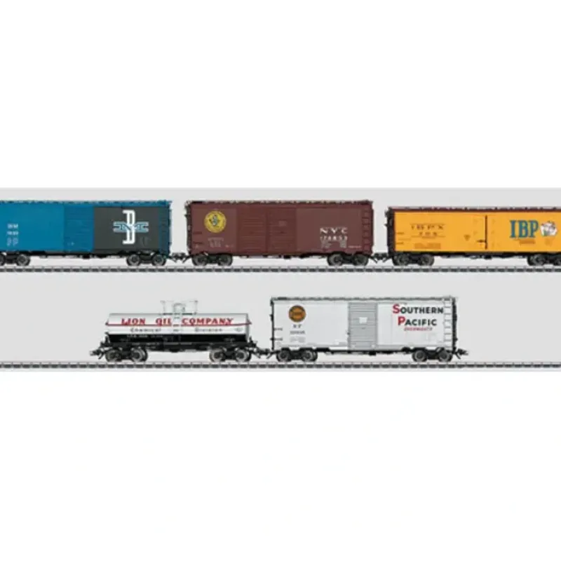 Best Marklin 45657 HO American Freight Car Set - 3-Rail - Ready to Run - Your Source for Gaming Essentials