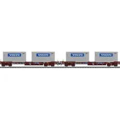 Hot Marklin 47458 HO Container/Well Flatcar with Containers 2-Pack - 3-Rail - Your Source for Gaming Essentials Trains