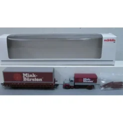 Discount Marklin 48112 HO Mink-Bursten Flatcar with Container and Delivery Truck - Your Source for Gaming Essentials Trains