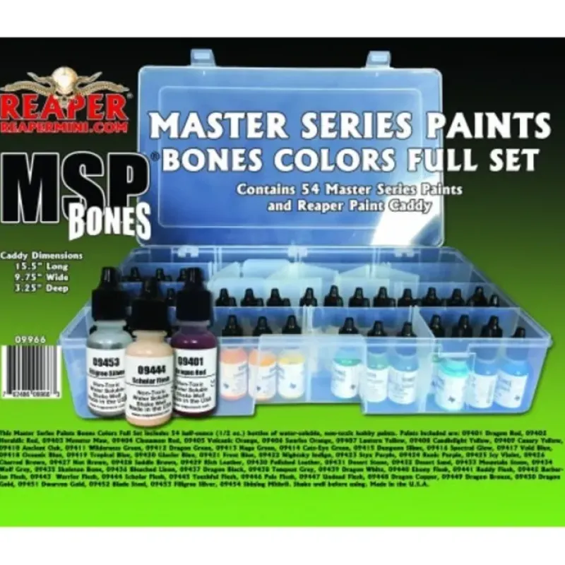 Tabletop Miniatures-Master Series Paints MSP #09966 Bones Colors Full Set, 54 Colors (09401-09454) - Your Source for Gaming Essentials