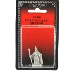 Tabletop Miniatures-Max Mentalus The Wizard #03-040 Classic Ral Partha Fantasy RPG Metal Figure - Your Source for Gaming Essentials