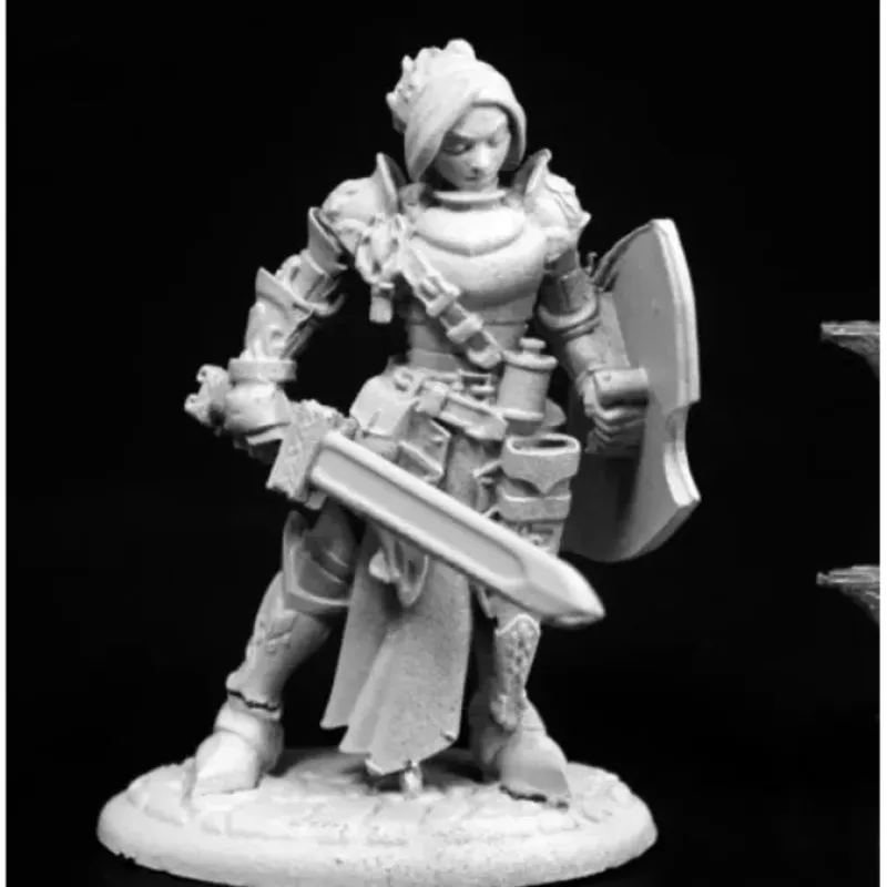 Tabletop Miniatures-Merrowyn Lightstar, Female Elf Paladin #03764 Dark Heaven Unpainted Mini - Your Source for Gaming Essentials