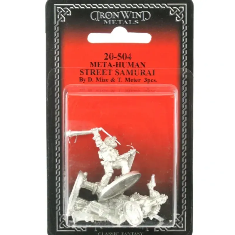 Tabletop Miniatures-Meta-Human Street Samurai (3) #20-504 Shadowrun RPG Metal Ral Partha Figure - Your Source for Gaming Essentials