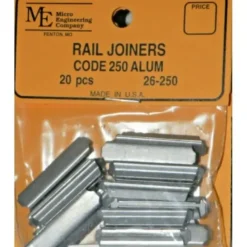 Micro Engineering 26-250 G Code 250 Aluminum Slide-on Rail Joiners (Pack of 20) - Your Source for Gaming Essentials Trains