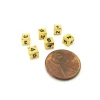 Dice>Micro Metal 5mm Gold Colored Chessex Dice, 6 Pieces - D6 - Your Source for Gaming Essentials