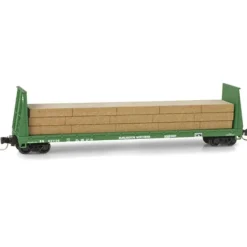 MicroTrains 52700121 60' Bulkhead Flatcar w/Lumber Load - Ready to Run - Your Source for Gaming Essentials* Best