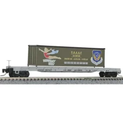 MicroTrains 52400105 60' Steel Flatcar w/40' Container Load - Ready to Run - Your Source for Gaming Essentials* Best