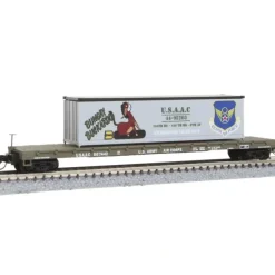 Best Micro-Trains 52400106 Z USAAC 60' Steel Flatcar w/40' Container Load #667442 - Your Source for Gaming Essentials