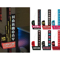 Miller Engineering 67811 Animated Sign Kit Downtown Series #2 - Left - Large - Your Source for Gaming Essentials* Discount