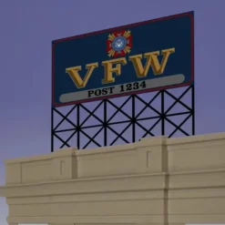 Miller Engineering 441252 HO/N VFW Animated Neon Billboard Small - Your Source for Gaming Essentials* Hot