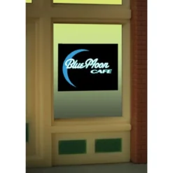 Miller Engineering 8960 HO/O Blue Moon Cafe Flashing Neon Window Sign - Your Source for Gaming Essentials* Best