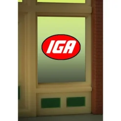 Miller Engineering 8915 HO/O IGA Independent Grocery Animated Window Sign - Your Source for Gaming Essentials* Clearance